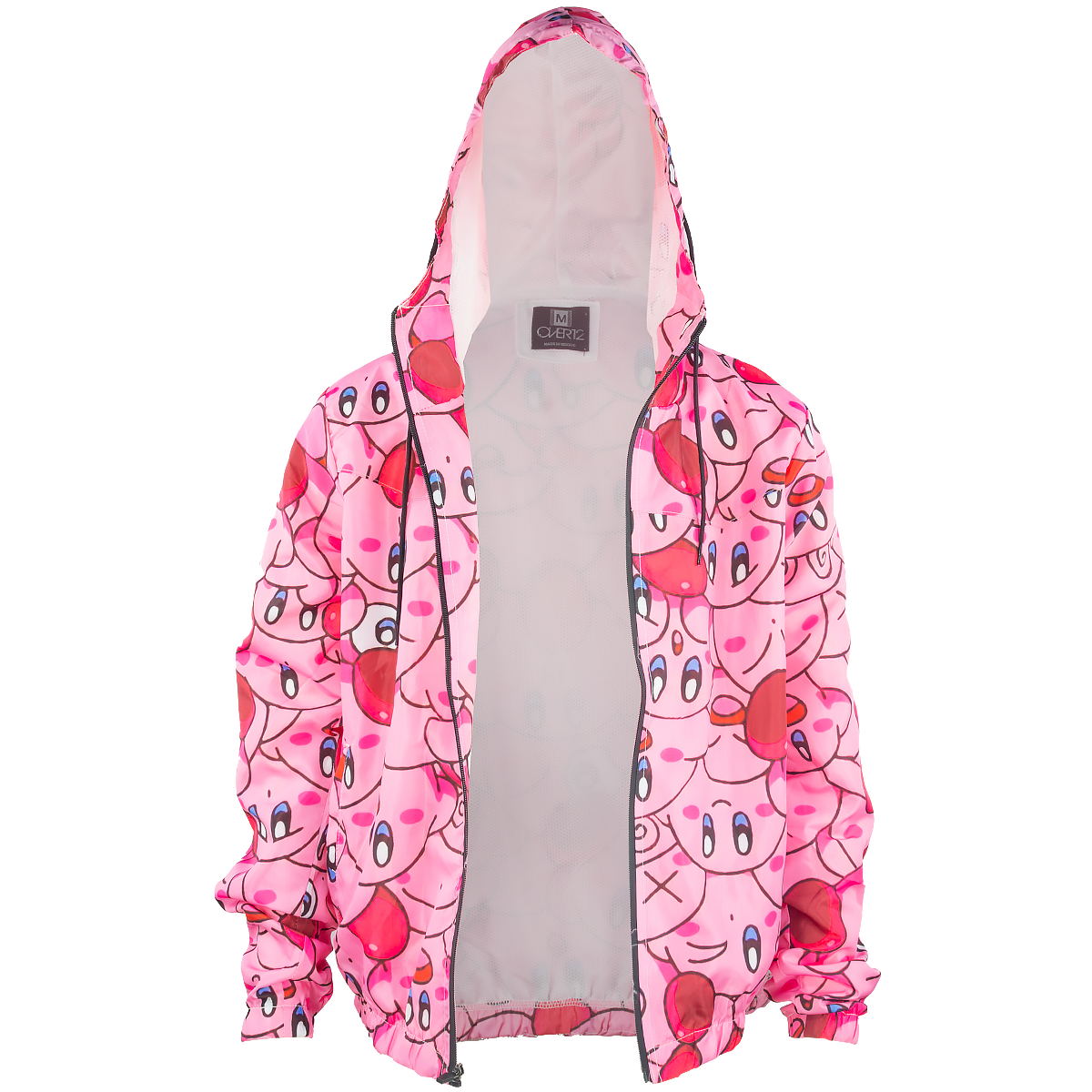 Chamarra rompevientos con gorro Kirby
