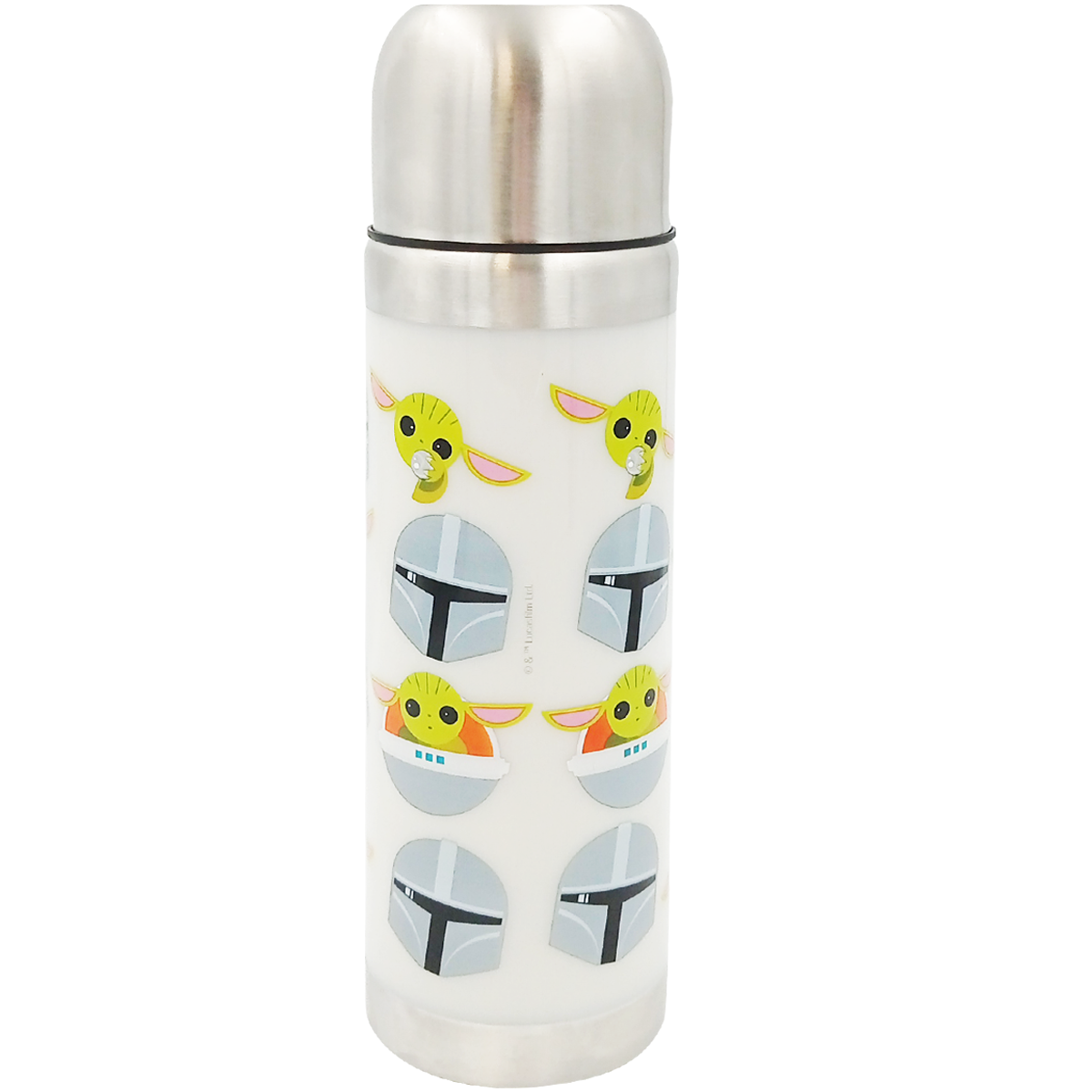 Botella termo de doble pared, tapa de acero Baby Yoda