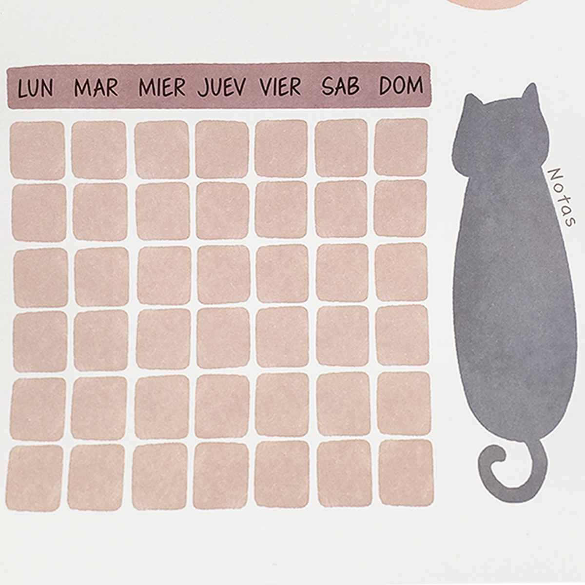 Planificador semanal block tamaño carta - Gatitos