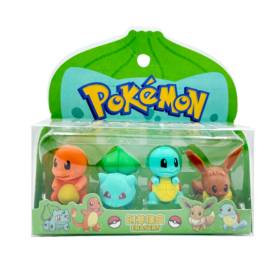 Pack de 4 gomas - Pokemon 2