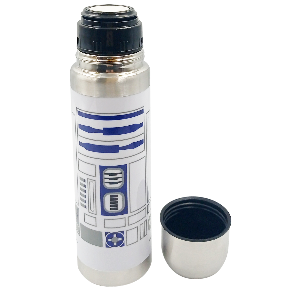 Botella termo de doble pared, tapa de acero R2D2