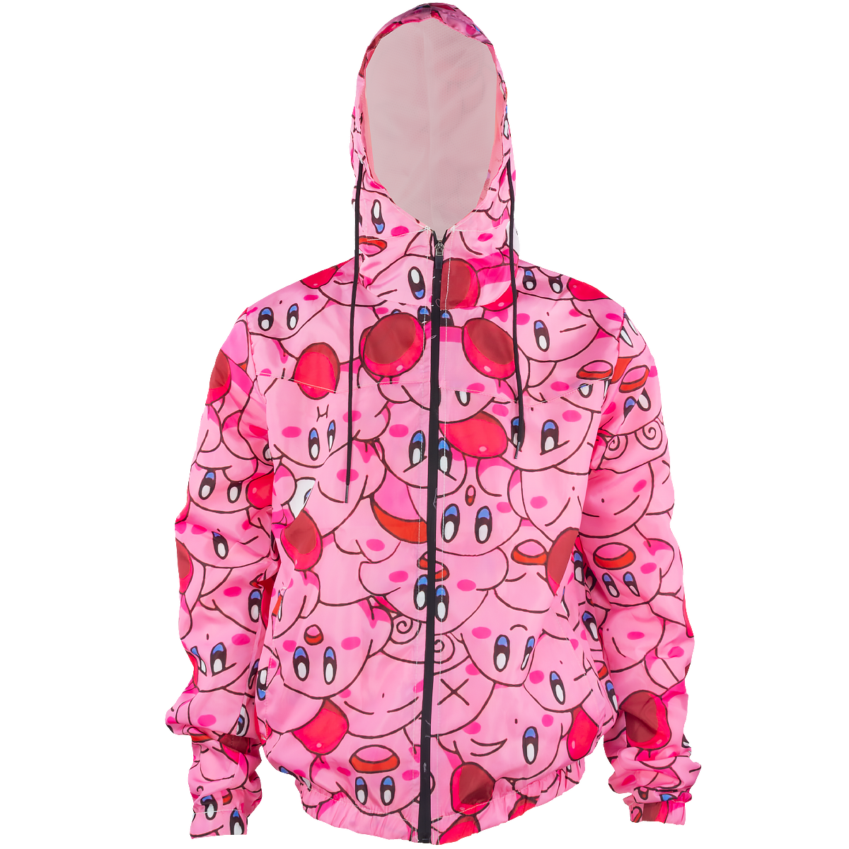 Chamarra rompevientos con gorro Kirby