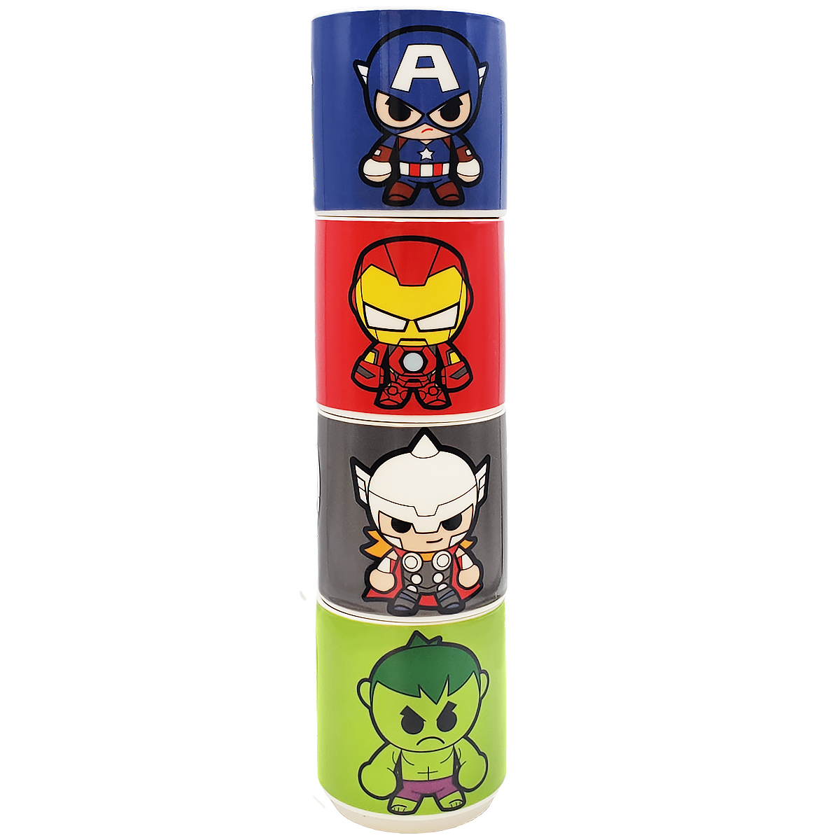 Juego de 4 tazas apilables Avengers de porcelana 330 Ml