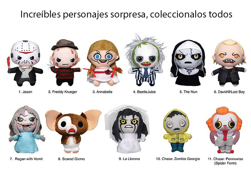Figura sorpresa clip personajes de terror