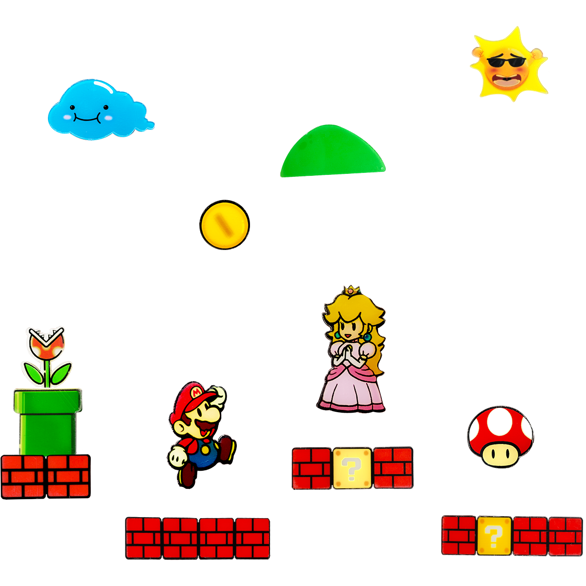 Juego de imanes para refri Mario Bros
