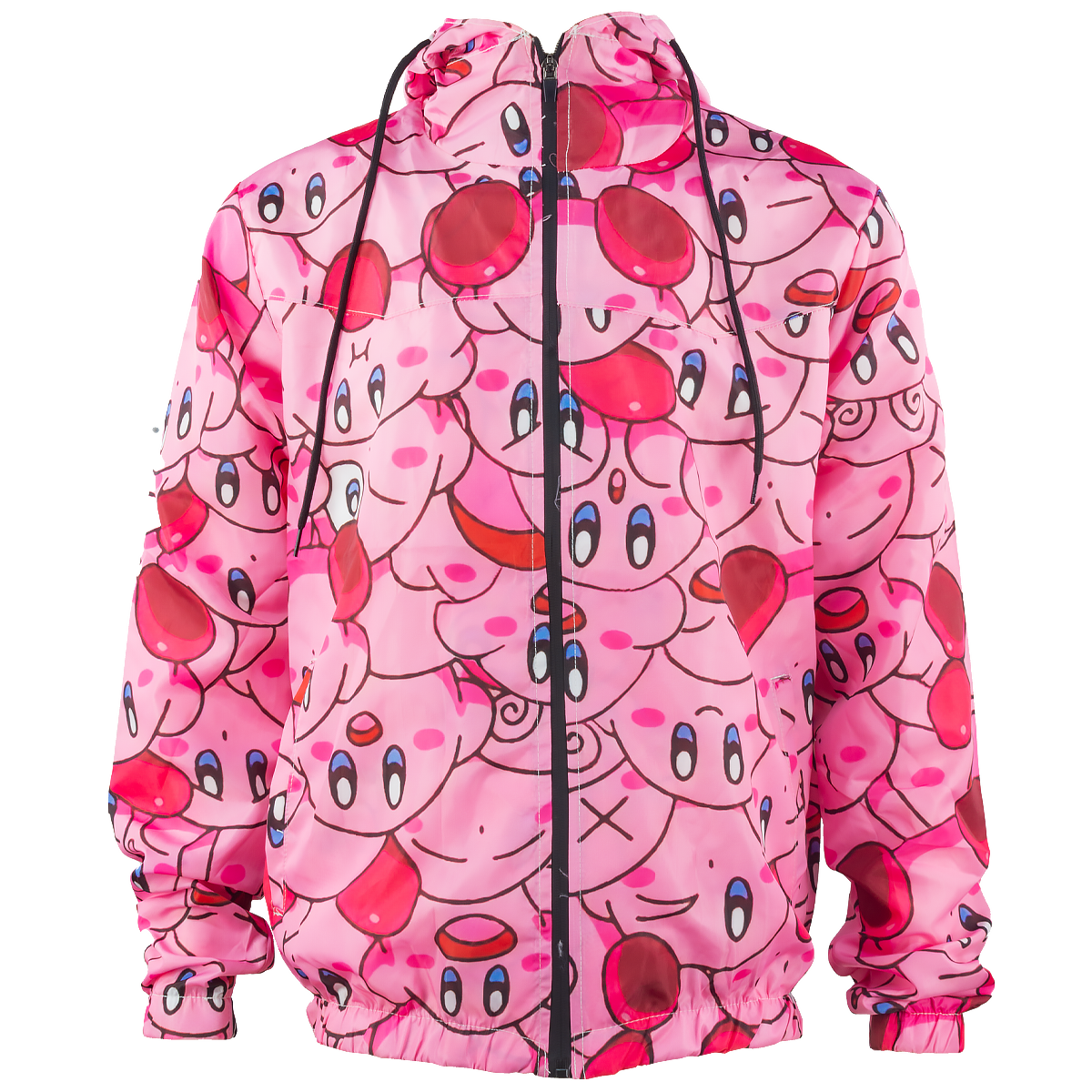 Chamarra rompevientos con gorro Kirby