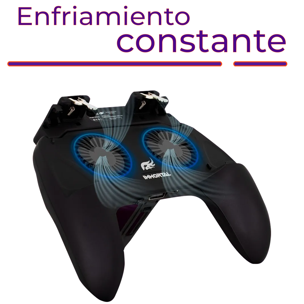 Control gamepad para celular con 2 gatillos