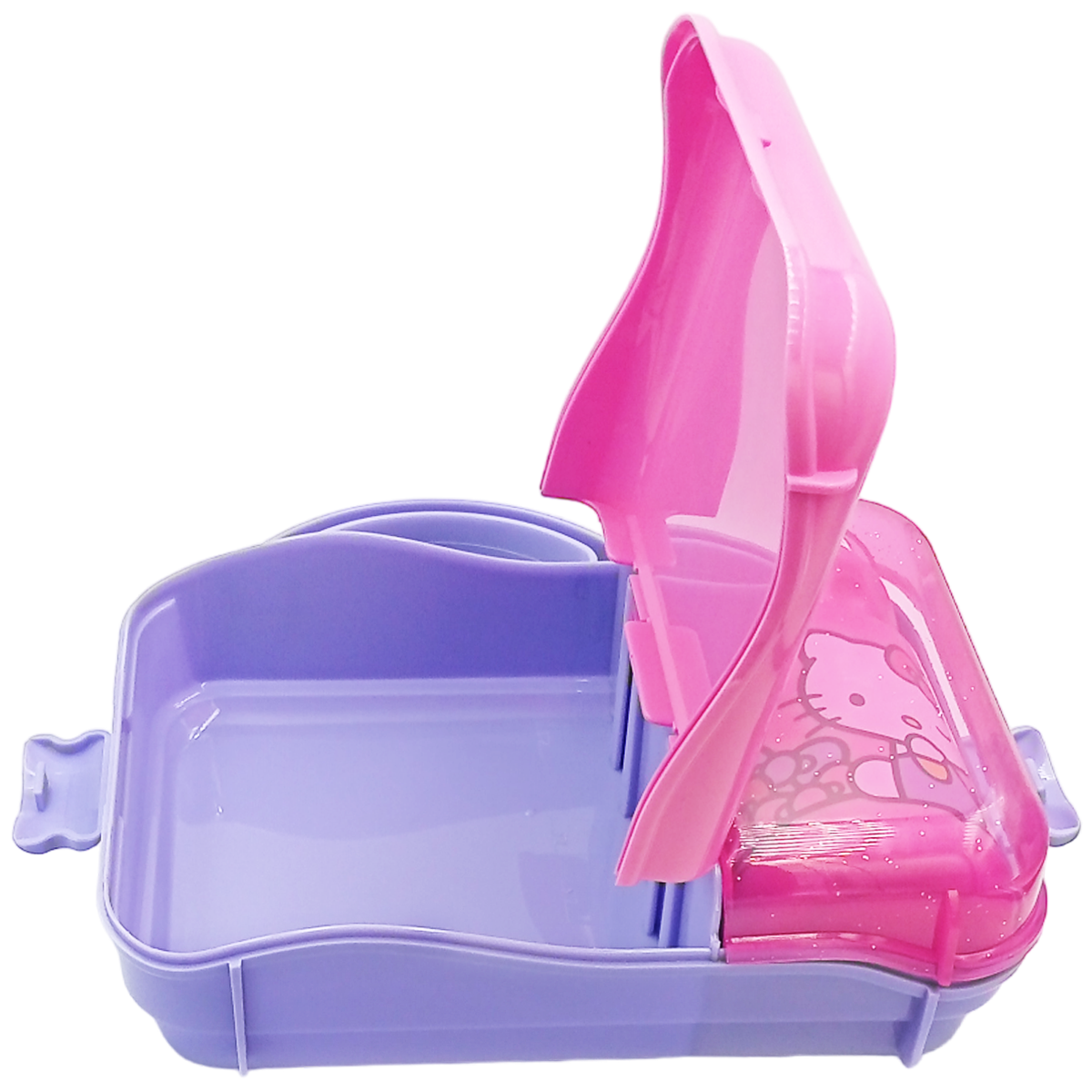 Lonchera infantil con porta vaso de plástico Hello Kitty