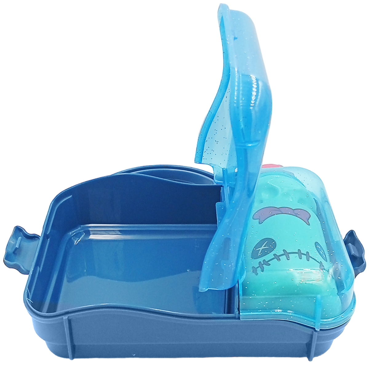 Lonchera infantil con porta vaso de plástico Stitch