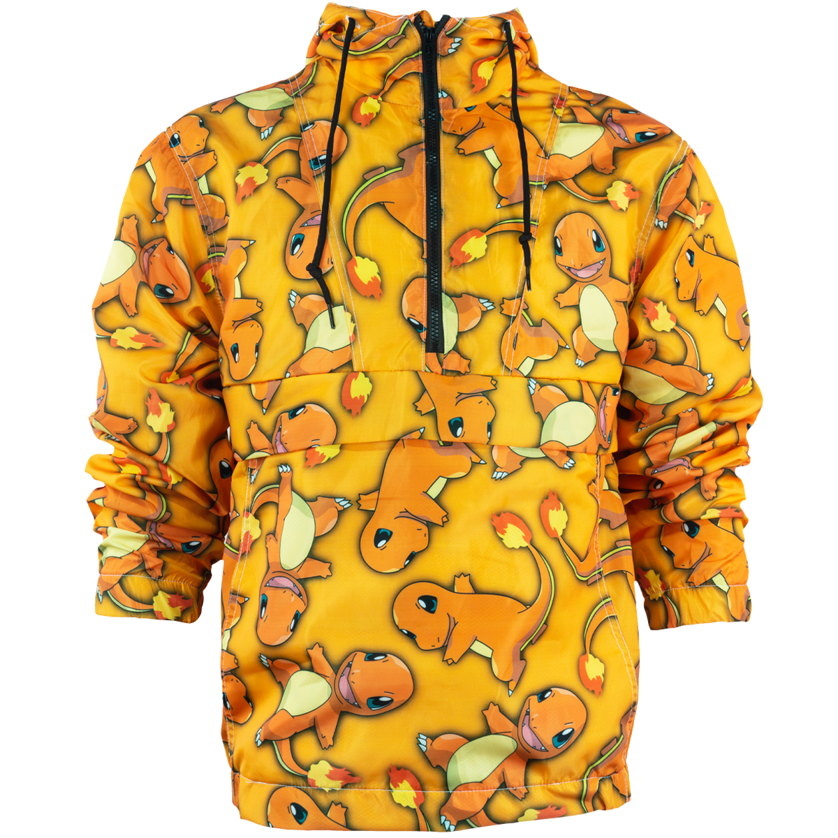 Chamarra rompevientos con cangurera y gorro Charmander