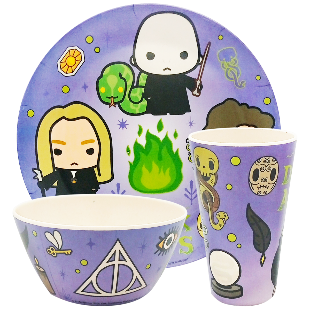 Vajilla de bambú Harry Potter animada