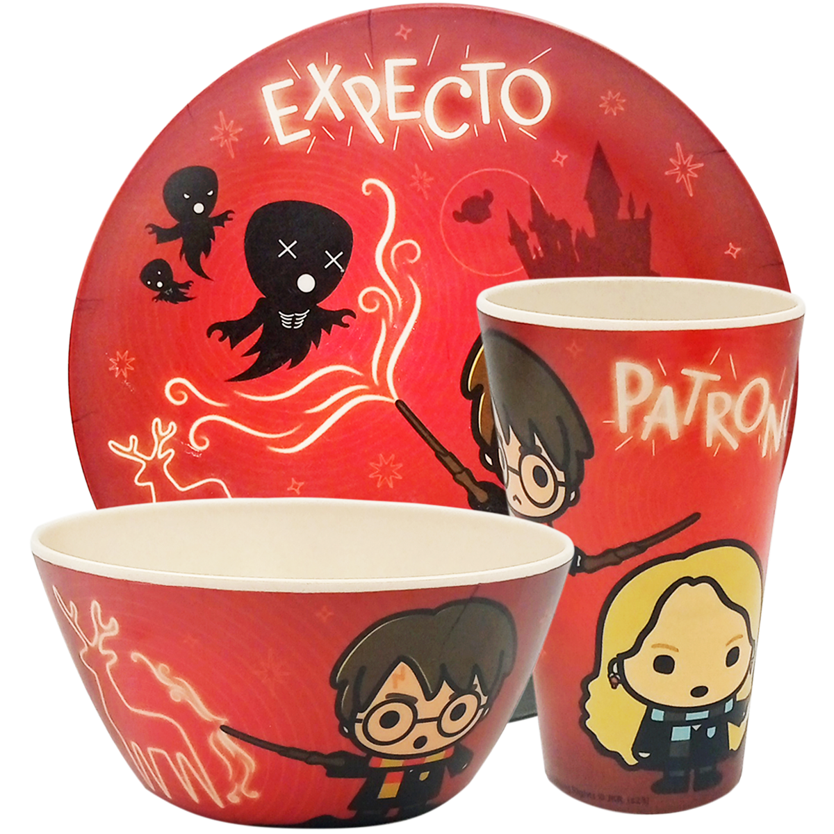 Vajilla de bambú Harry Potter animada