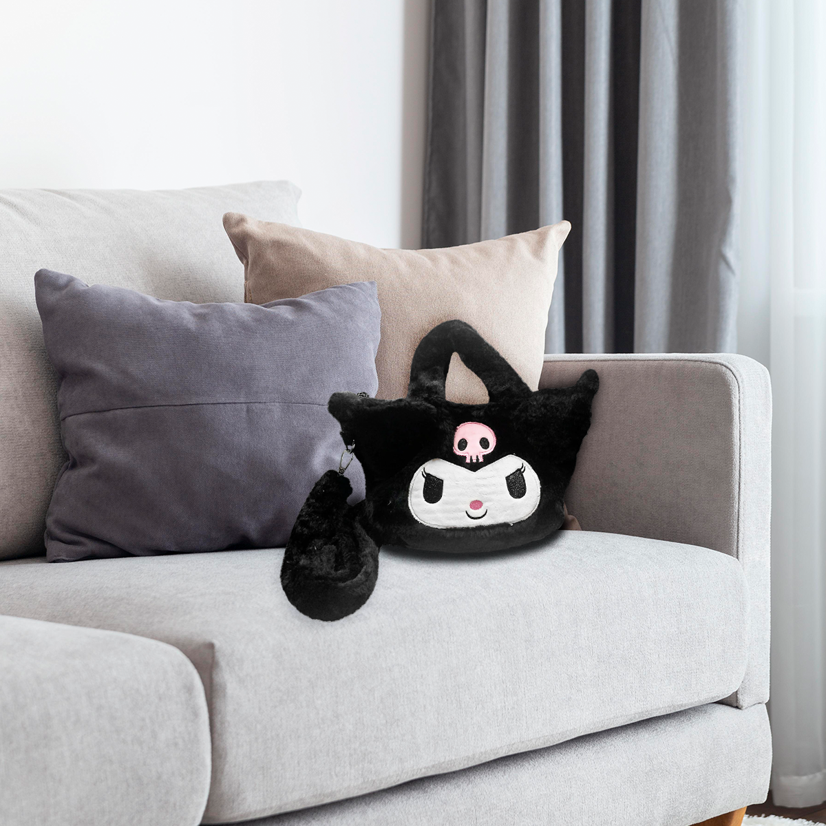 Bolsa de peluche de Kuromi - Negra