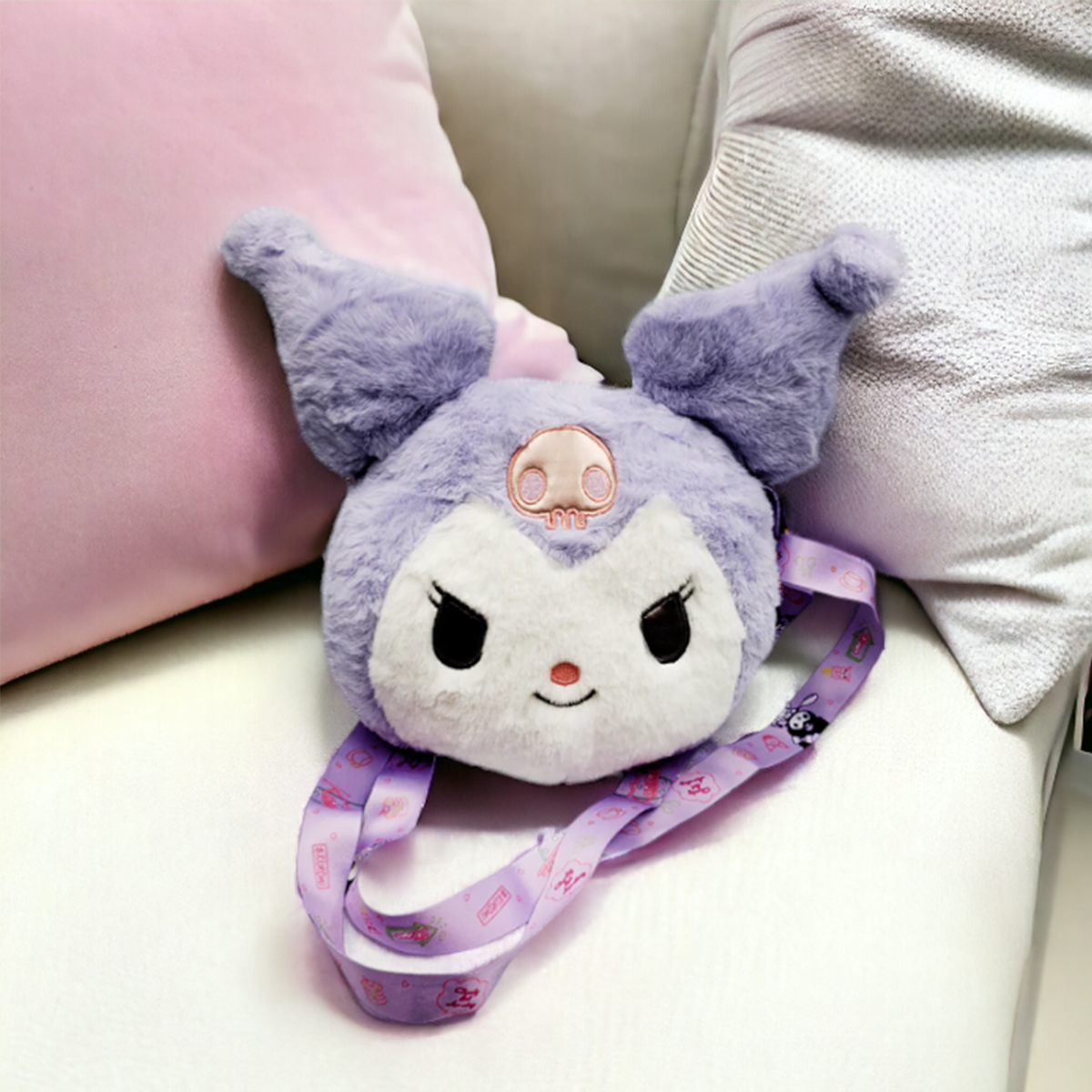 Bolsa de peluche de Kuromi -Morada