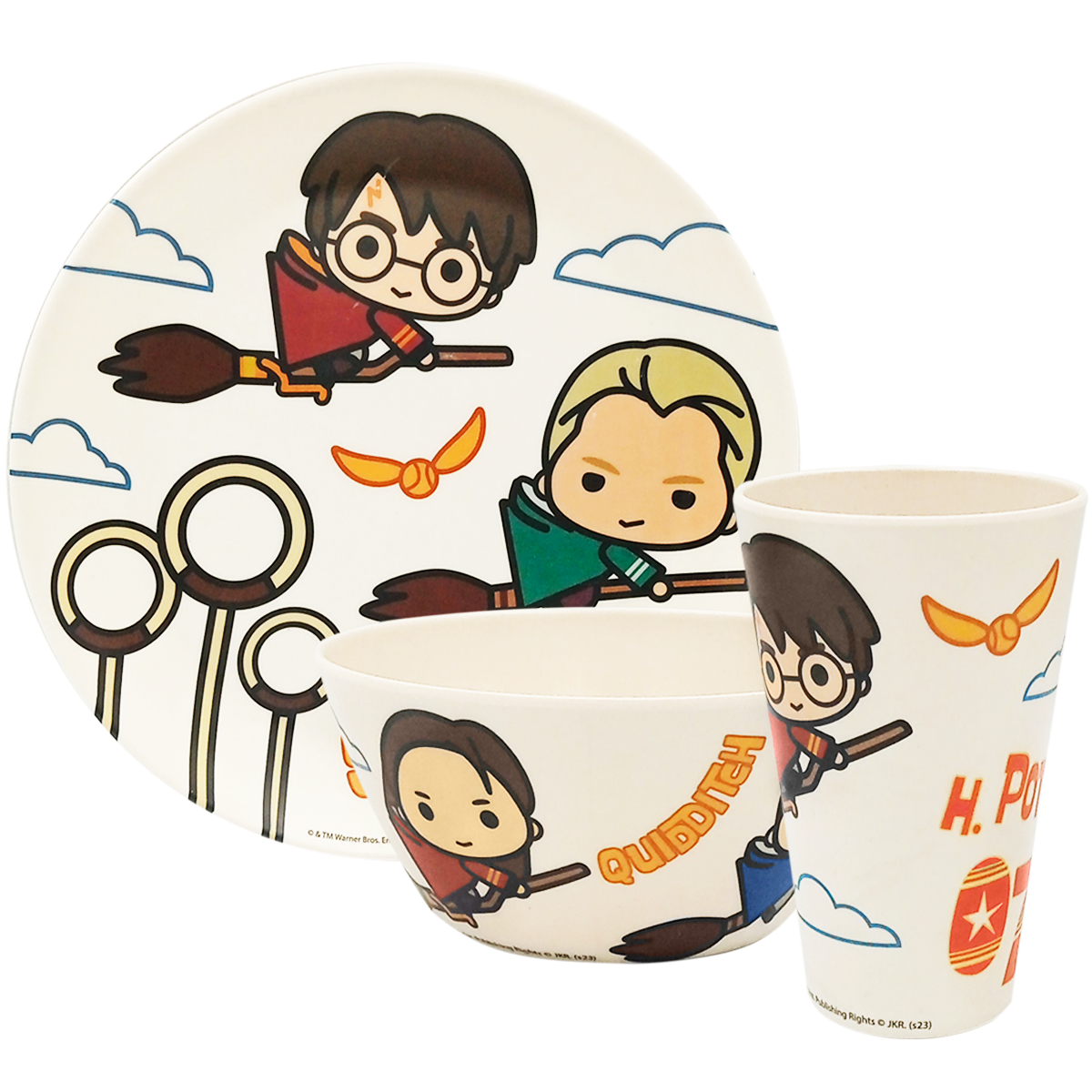 Vajilla de bambú Harry Potter animada