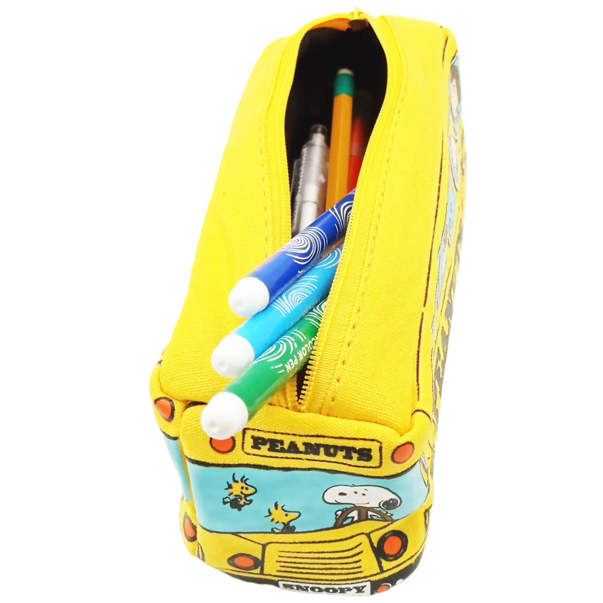 Lapicera camioncito escolar Snoopy amarilla