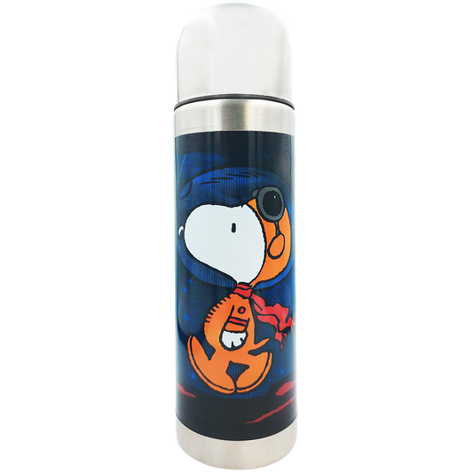 Botella termo de doble pared, tapa de acero Snoopy