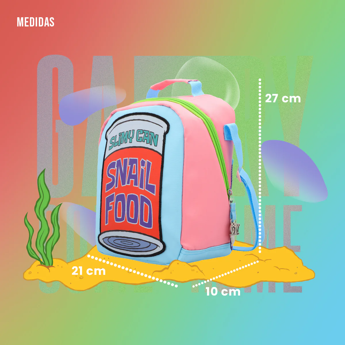 Lonchera Gary en forma de lata de alimento