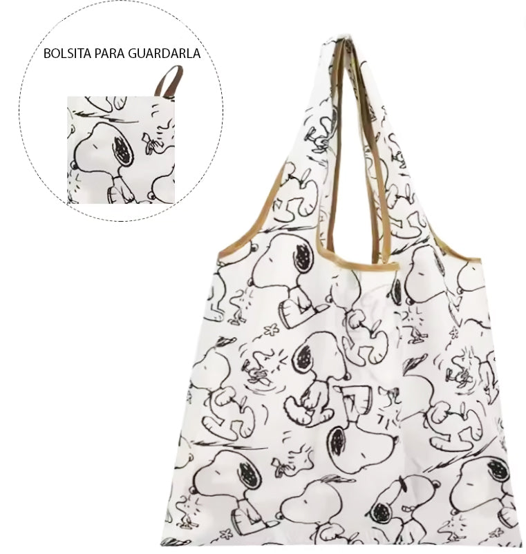 Bolsa ecológica plegable Snoopy