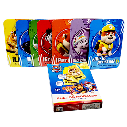 Tarjeta buenos modales con Paw Patrol