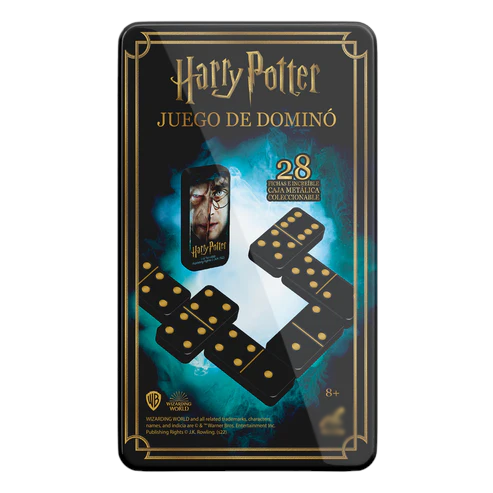 Domino de puntos en caja metálica de Harry Potter