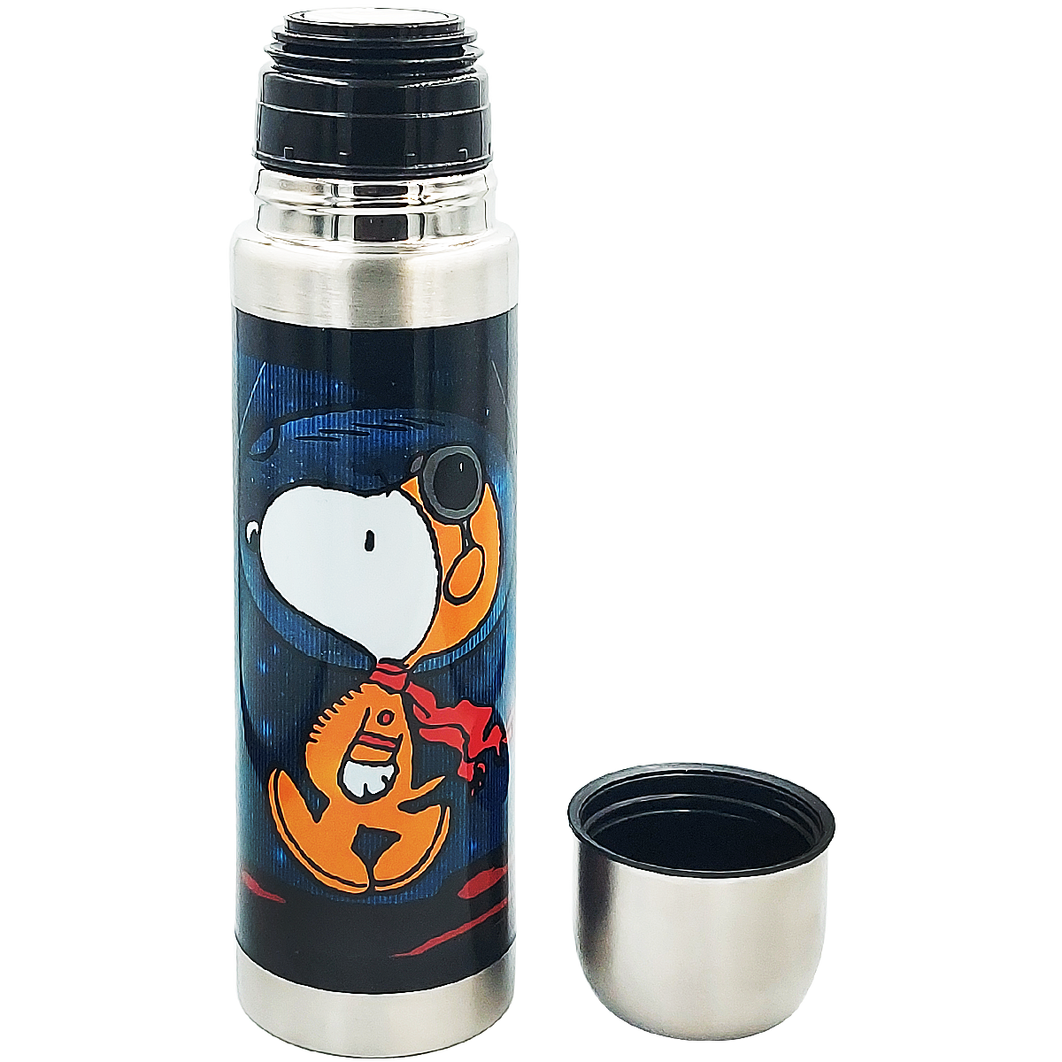 Botella termo de doble pared, tapa de acero Snoopy