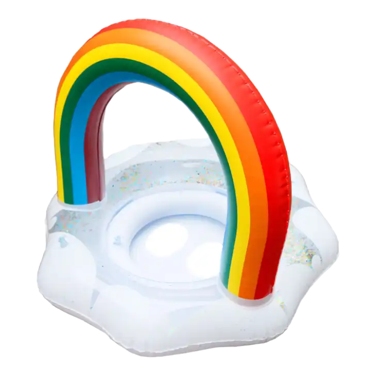 Flotador infantil en forma de nubecita con arcoiris