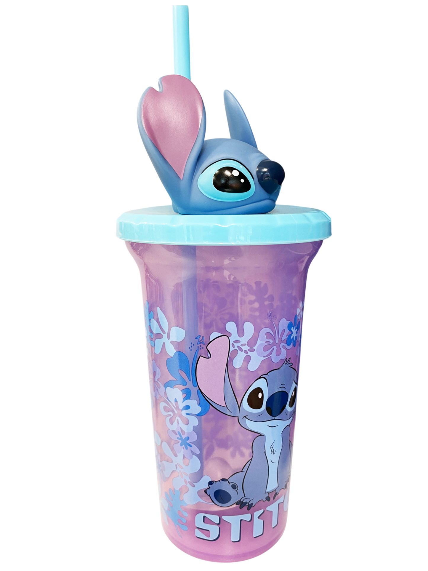 Vaso con tapa y popote Stitch