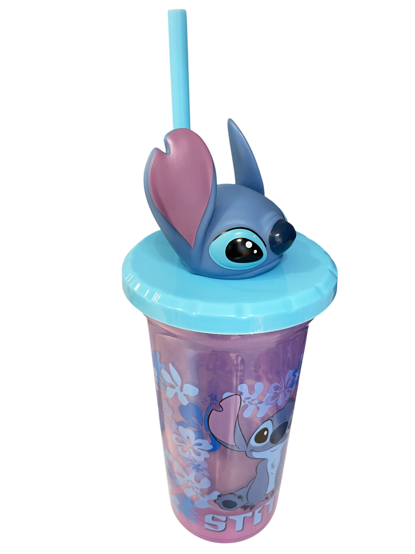 Vaso con tapa y popote Stitch