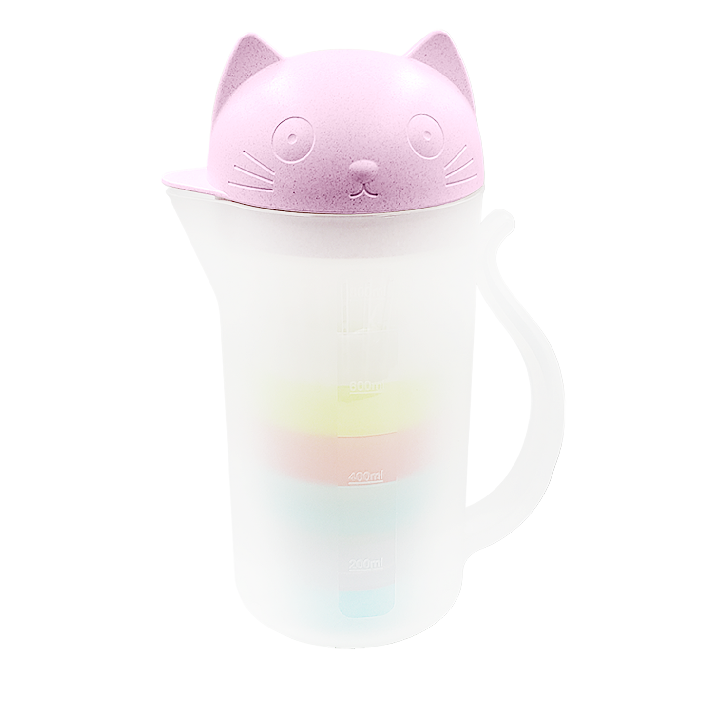 Jarra de gatito con 4 tazas - Rosa