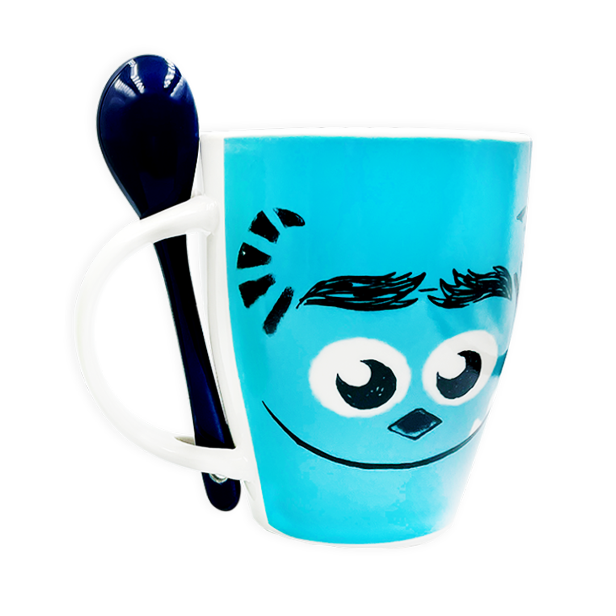 Juego de 2 Tazas de cerámica con cuchara Sulley y Mike