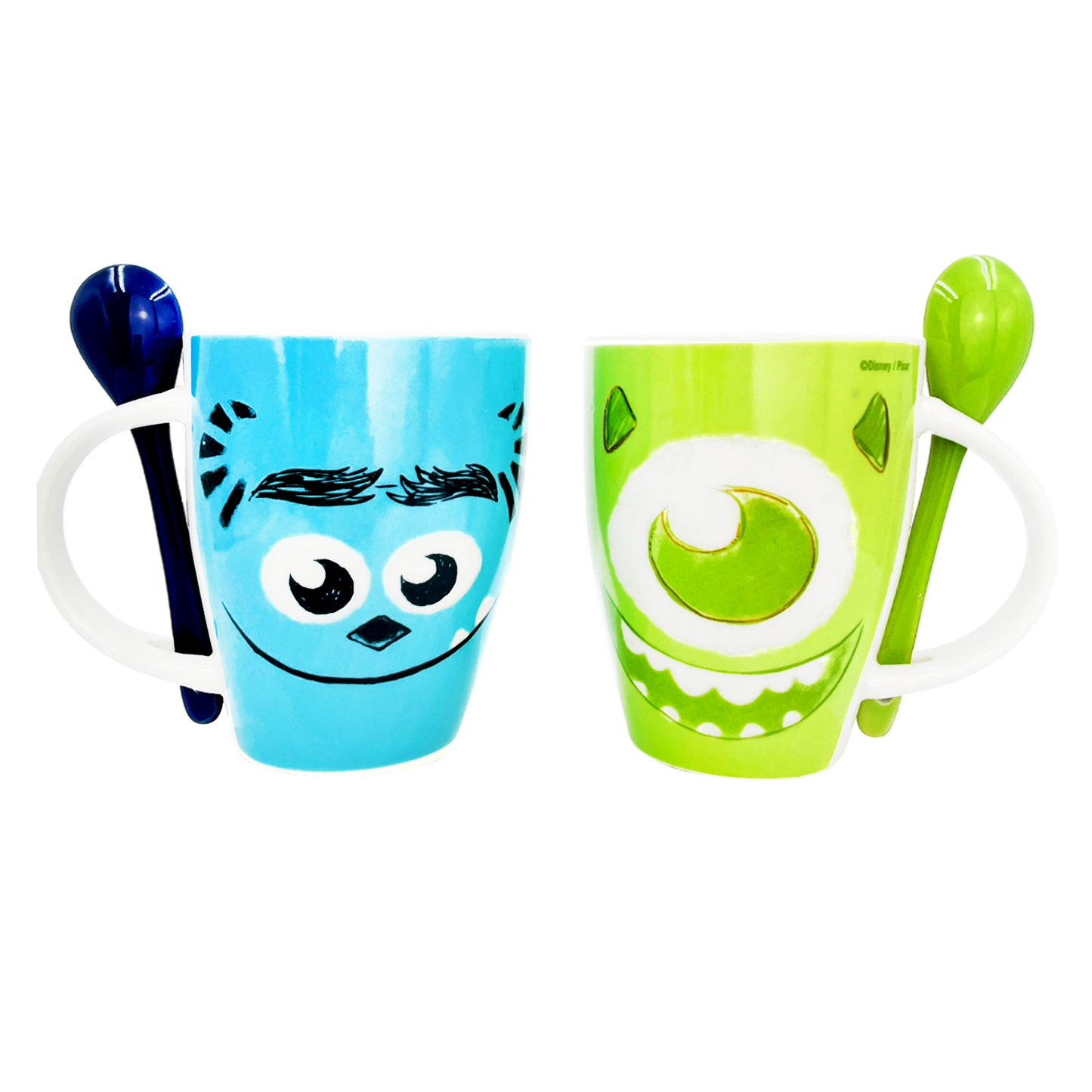 Juego de 2 Tazas de cerámica con cuchara Sulley y Mike