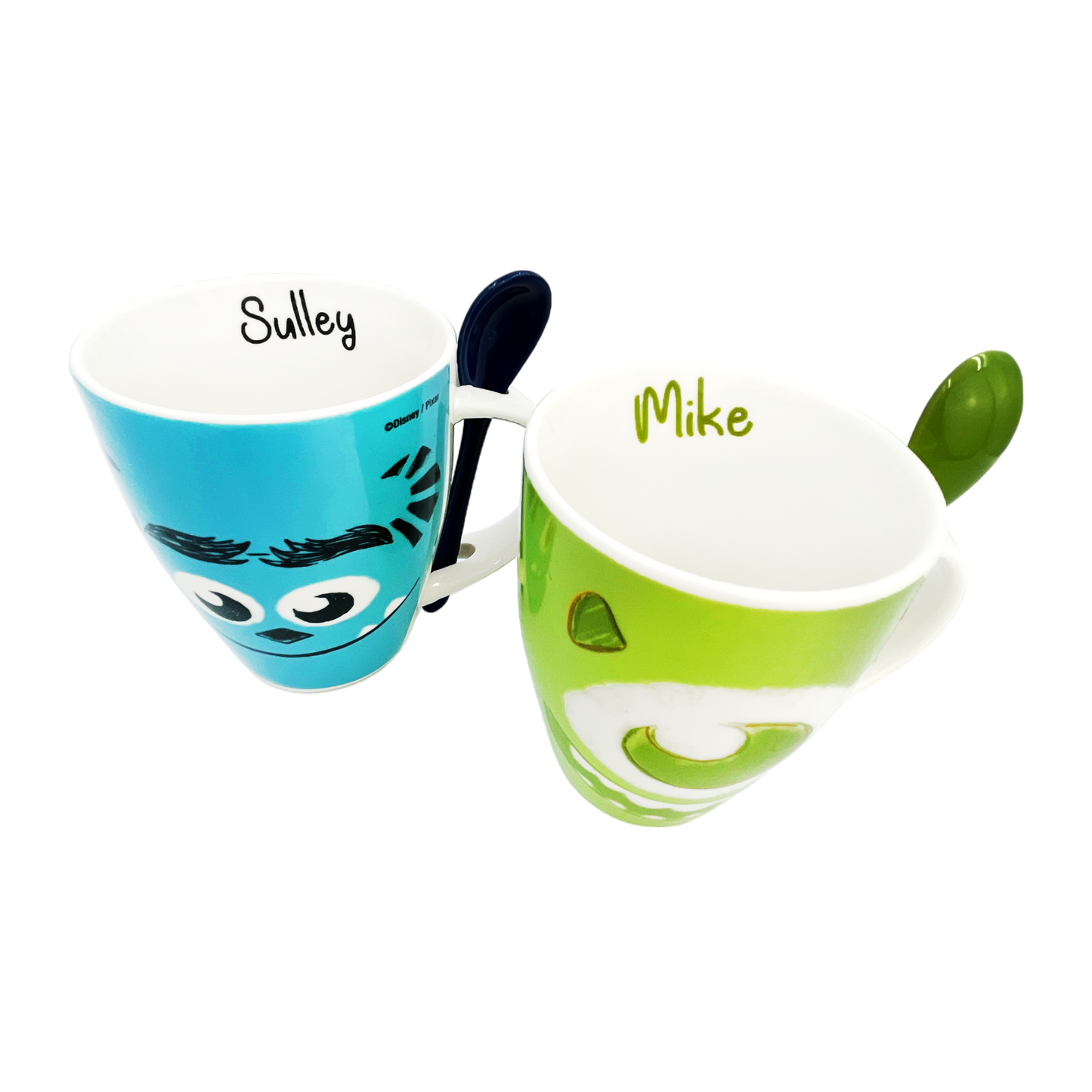 Juego de 2 Tazas de cerámica con cuchara Sulley y Mike