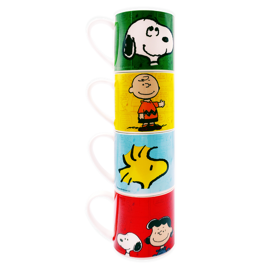 Juego de 4 tazas apilables Snoopy de porcelana