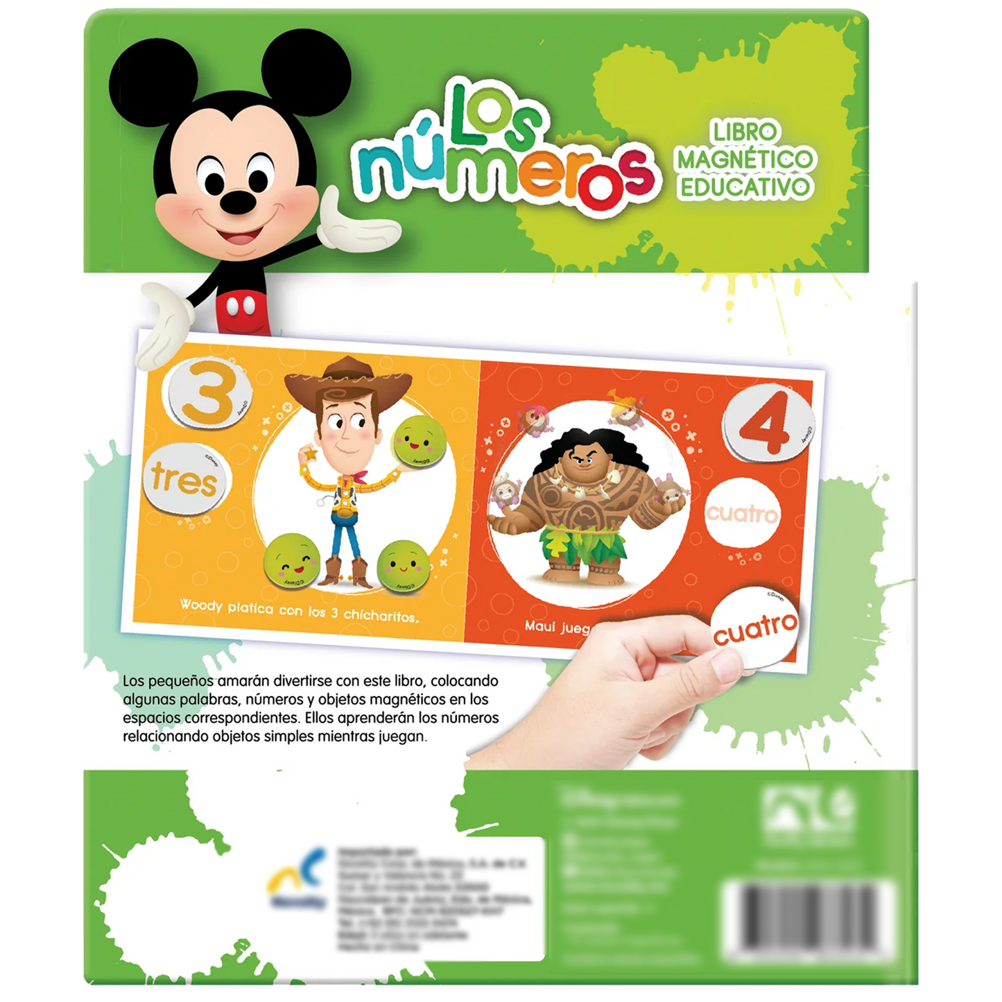 Mini libro magnético educativo de Disney