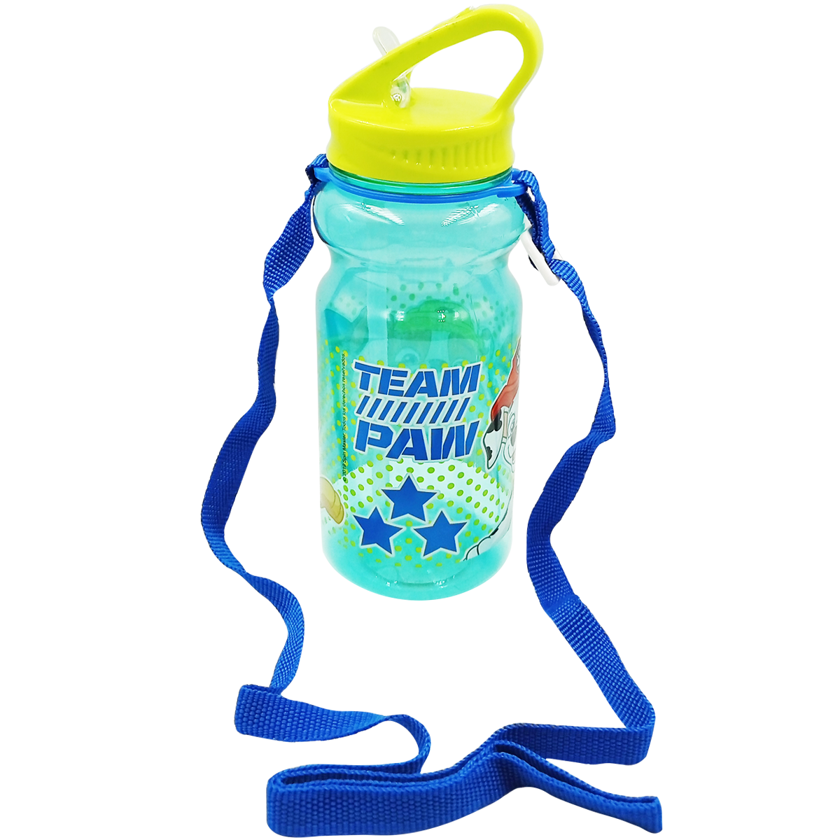 Botella cantimplora Paw patrol con popote y correa