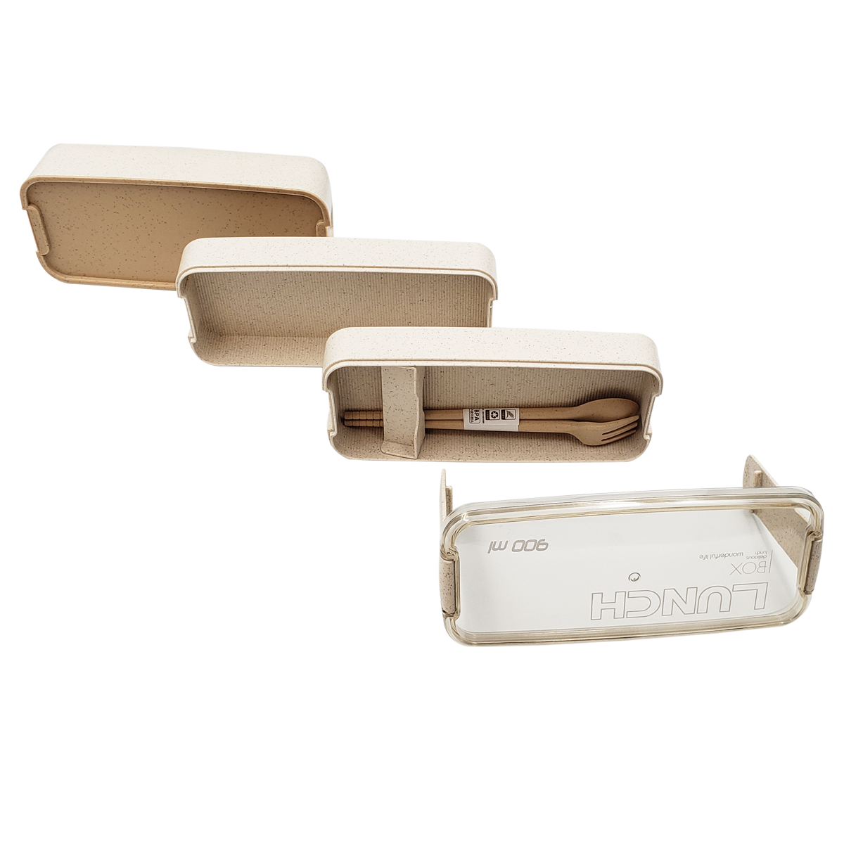 Lunch box 3 niveles- Beige