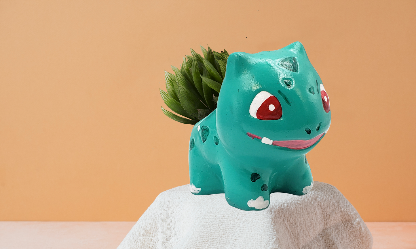 Maceta de Bulbasaur de cerámica