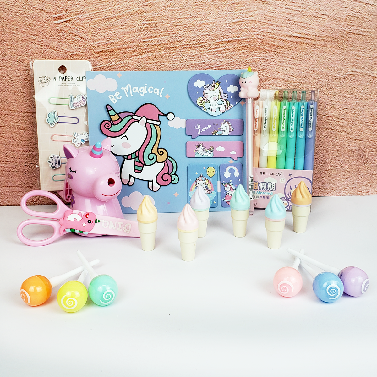 Kit de papeleria sorpresa - Unicornio