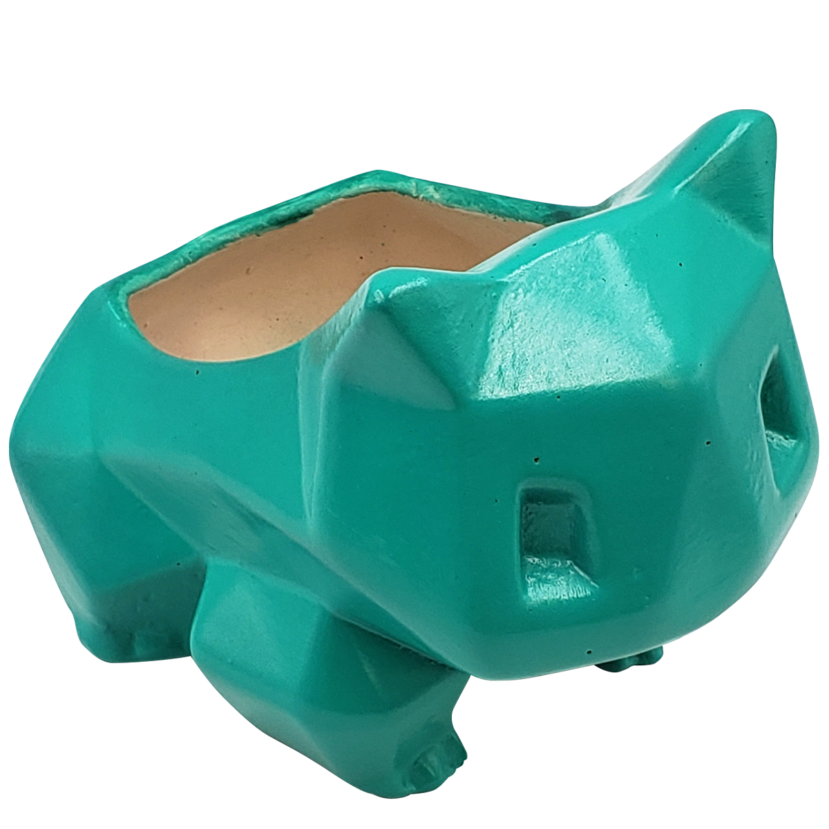 Maceta de cerámica Bulbasaur geométrico