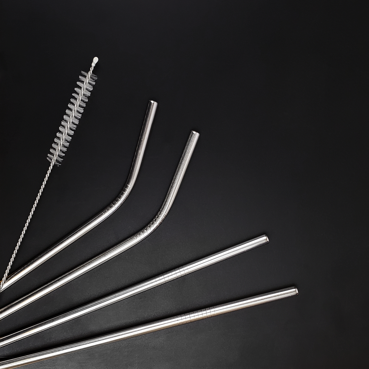 Juego de popotes ecológicos de metal