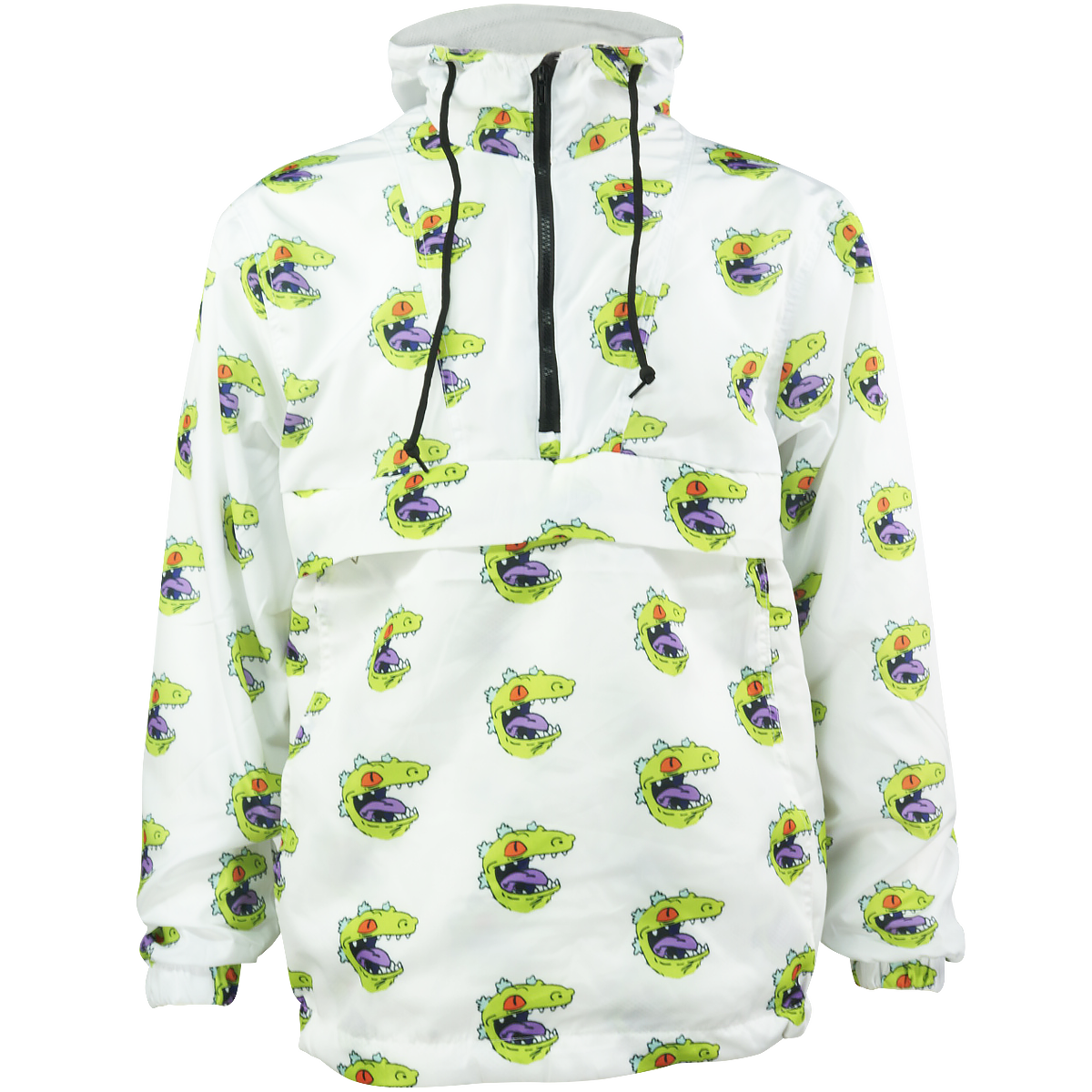 Chamarra rompevientos con cangurera y gorro Reptar