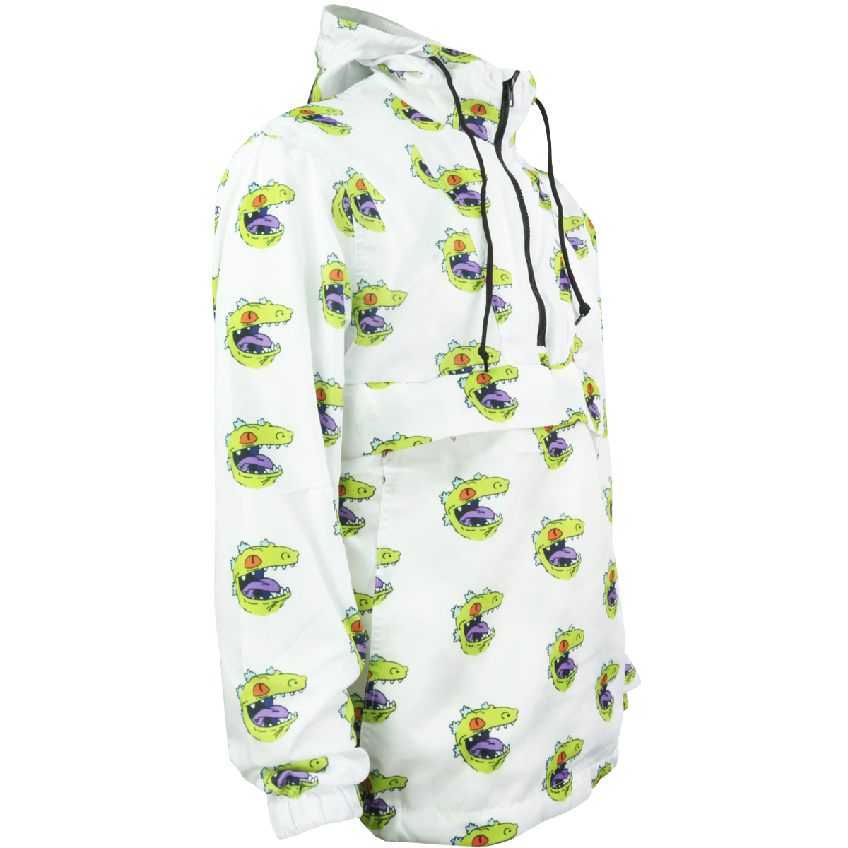 Chamarra rompevientos con cangurera y gorro Reptar