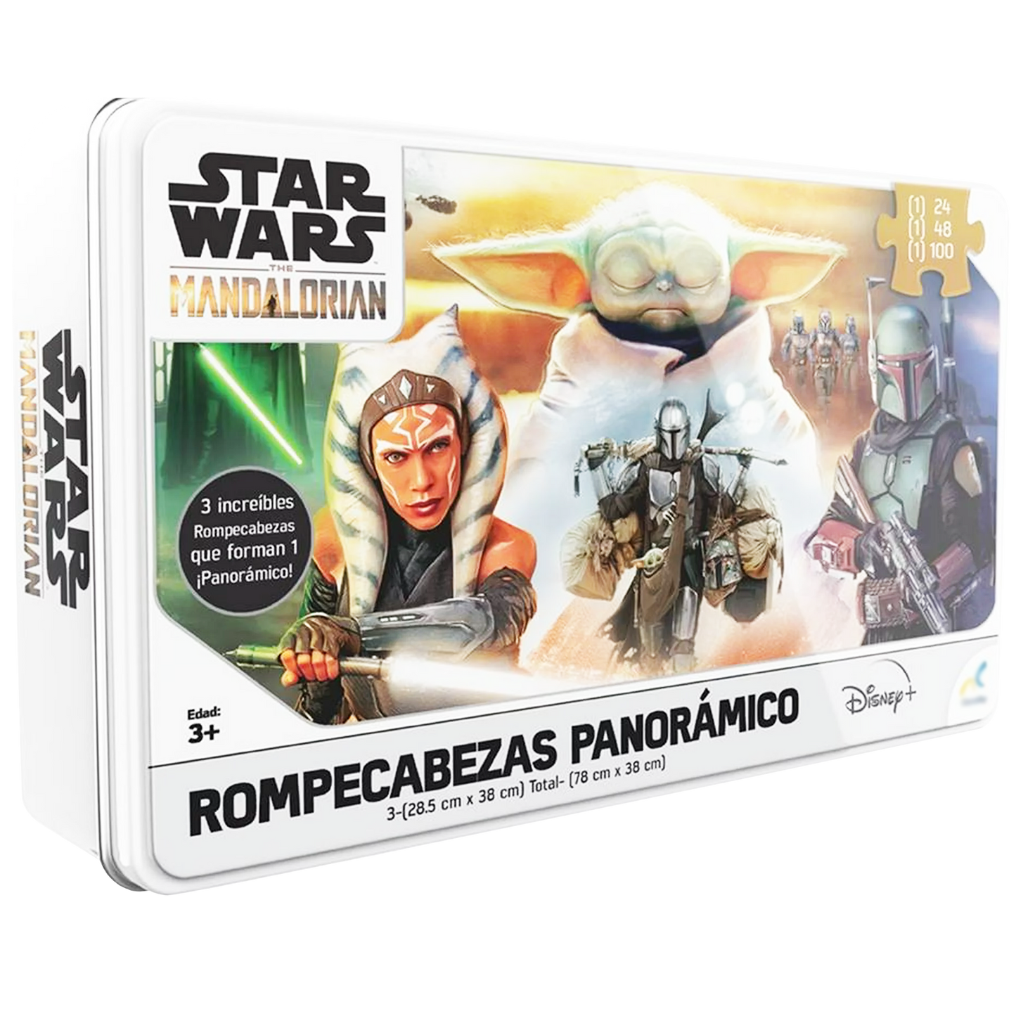 Rompecabezas panorámico 3 en 1 de Star Wars The Mandalorian