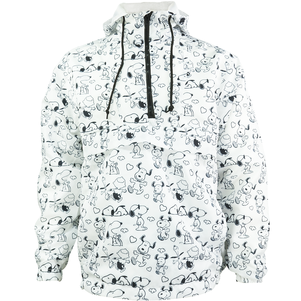 Chamarra rompevientos con cangurera y gorro Snoopy