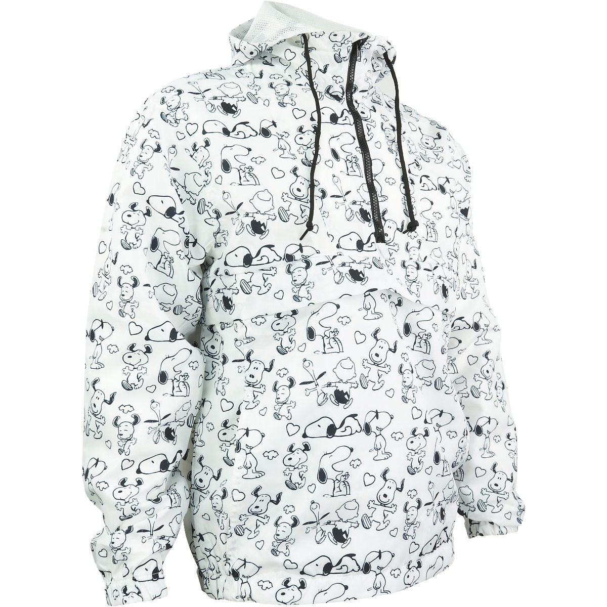 Chamarra rompevientos con cangurera y gorro Snoopy