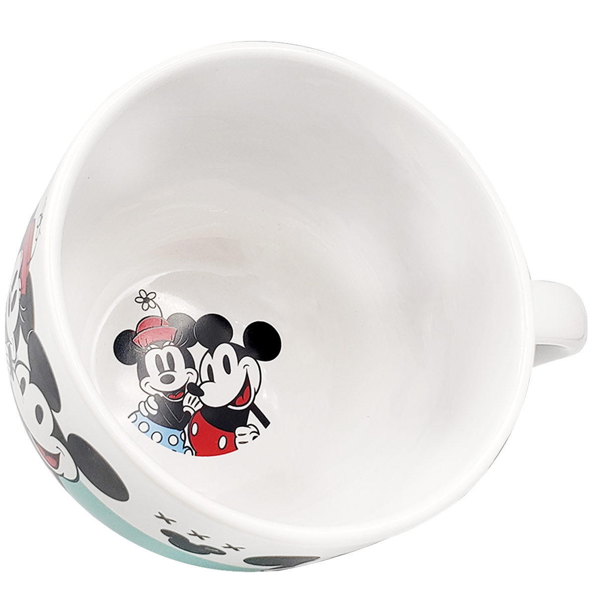Taza jumbo cerealera de cerámica Mickey y Minnie