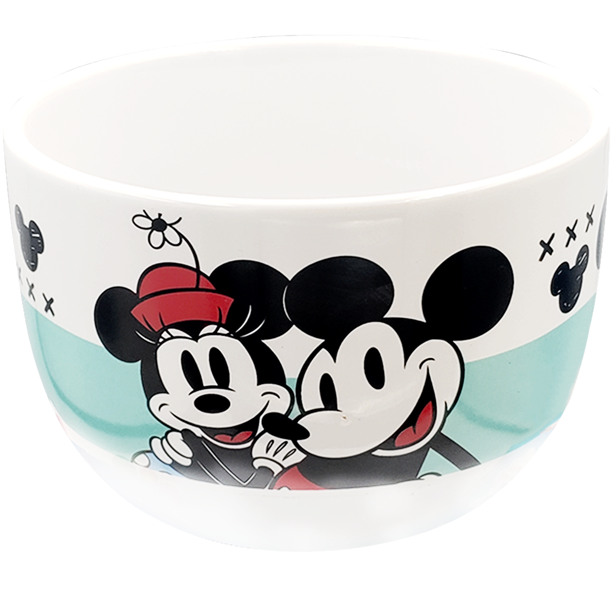 Taza jumbo cerealera de cerámica Mickey y Minnie