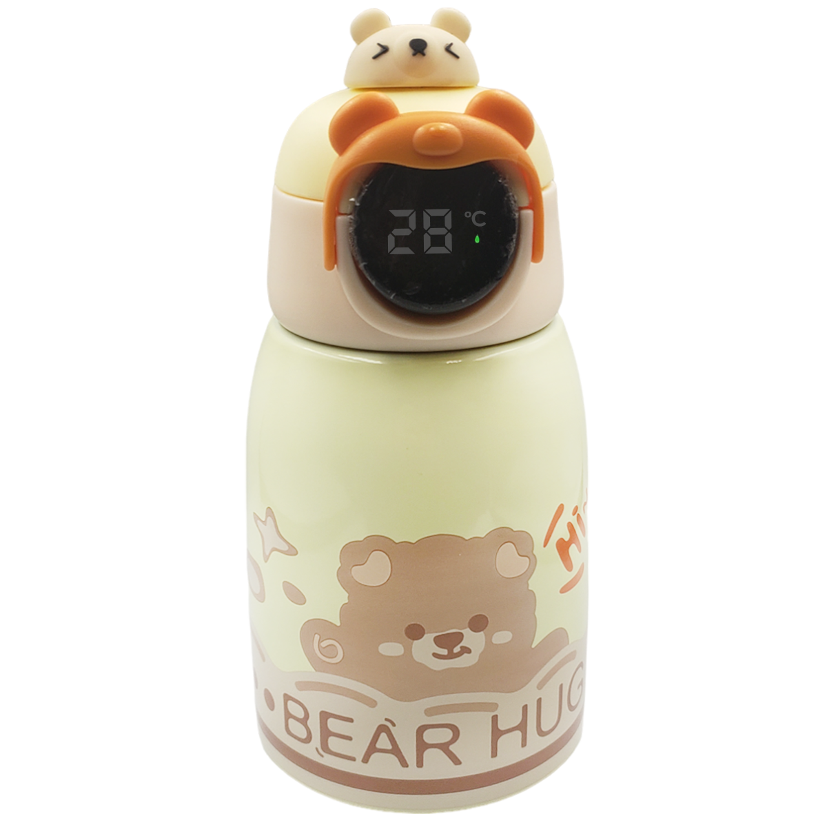 Termo de aluminio con medidor de temperatura y funda