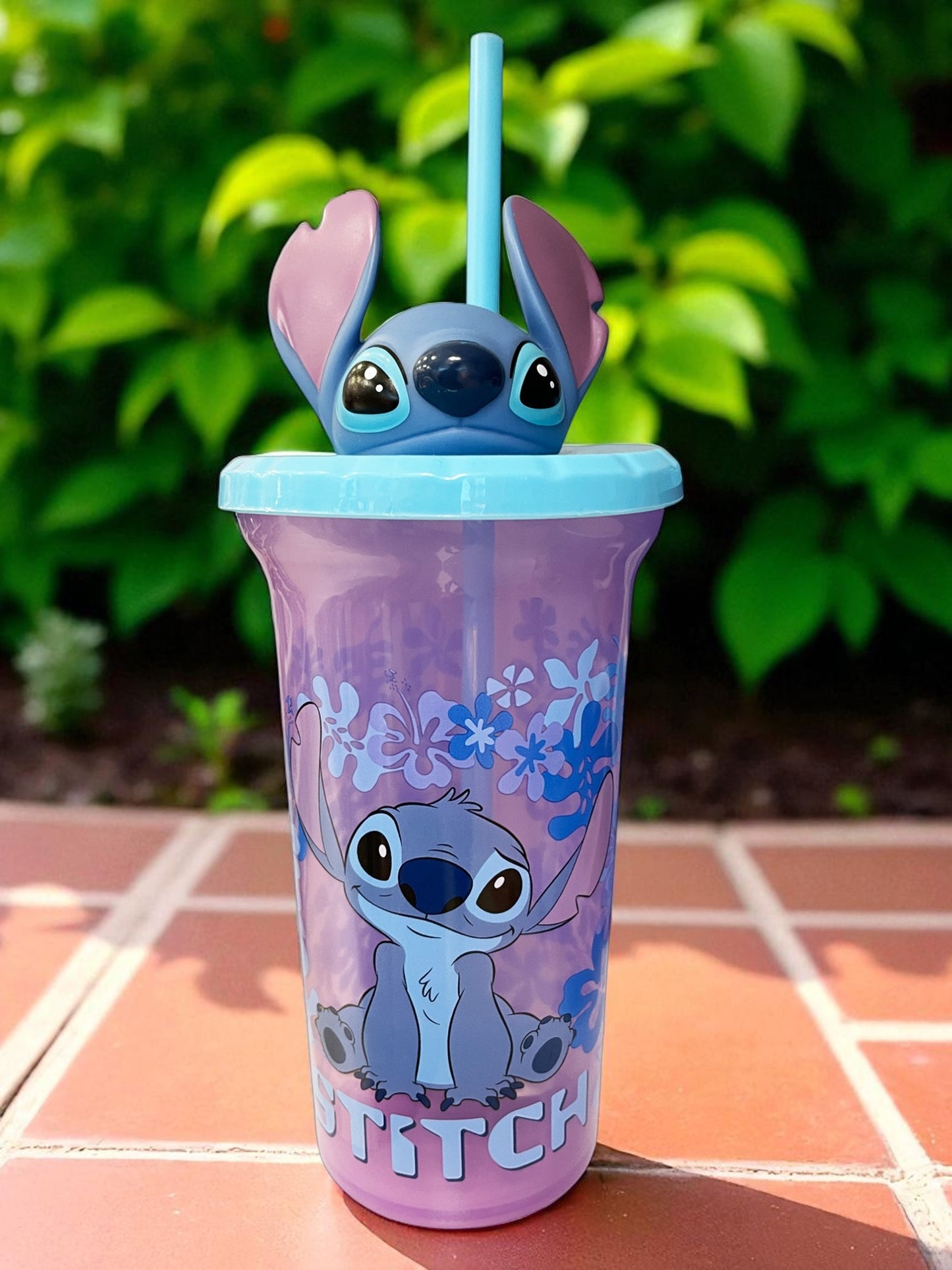 Vaso con tapa y popote Stitch